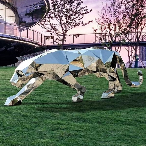 Stainless Steel Tiger Sculpture