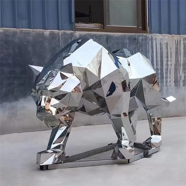 Stainless Steel Tiger Sculpture