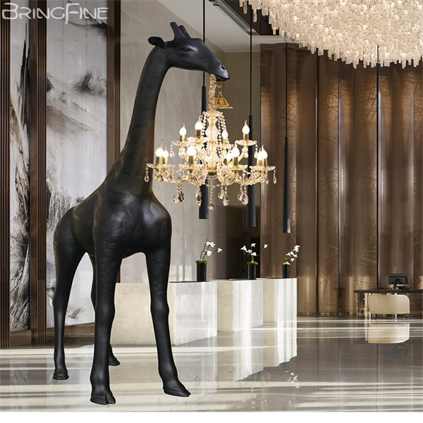 Fiberglass Giraffe crystal  Chandelier