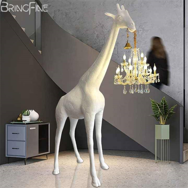 Fiberglass Giraffe crystal  Chandelier