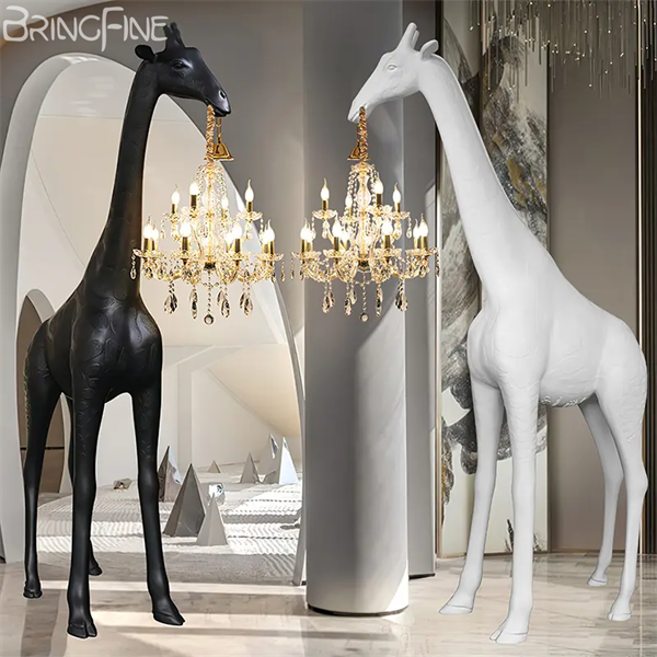 Fiberglass Giraffe crystal  Chandelier