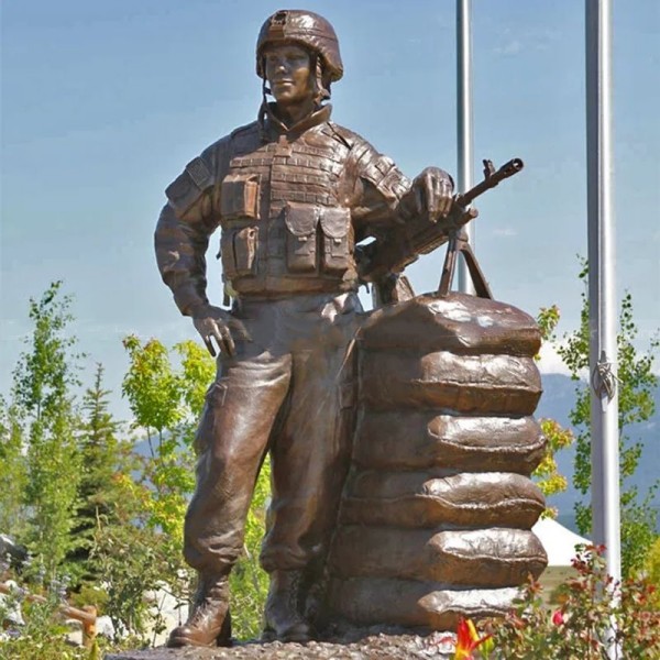 Bronze Soldier Statue Sculpture