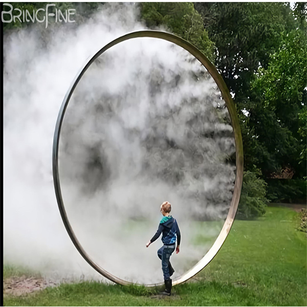 Stainless Steel Round Water Mist Sculpture