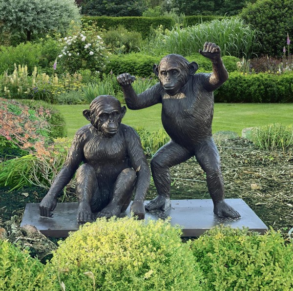 Bronze Chimpanzee Sculpture