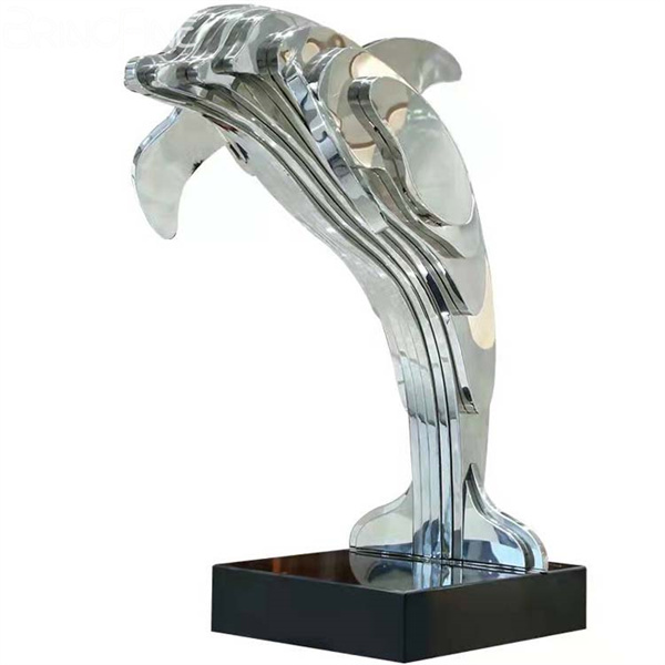 Stainless Steel Dolphin Sculpture