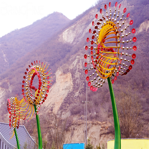 Stainless Steel Rotating Kinetic Wind Sculpture