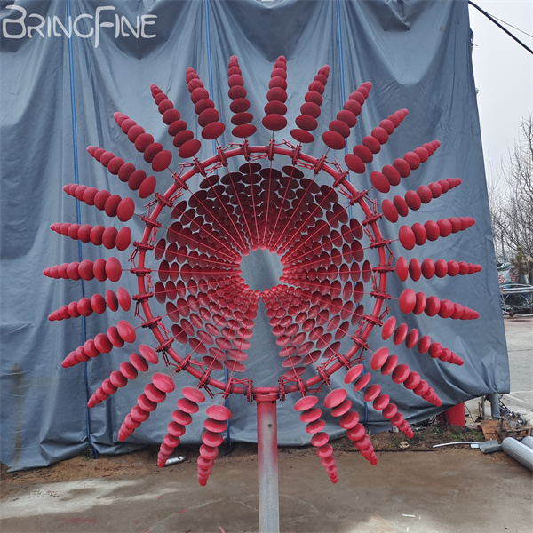 Stainless Steel Rotating Kinetic Wind Sculpture