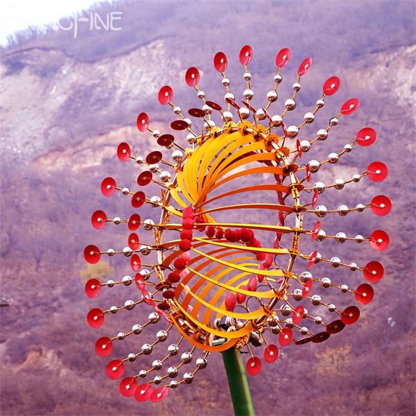 Stainless Steel Rotating Kinetic Wind Sculpture