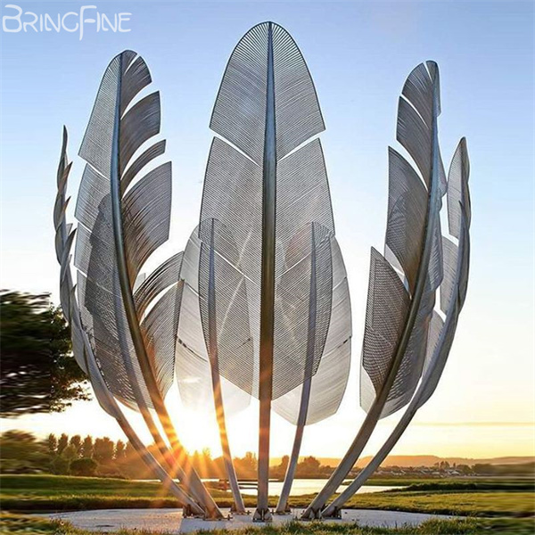 Stainless Steel Feather Sculpture