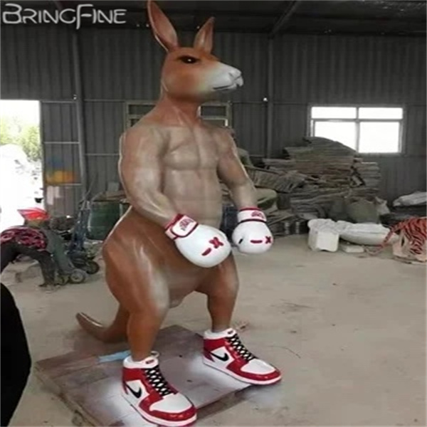 Fiberglass kangaroo sculpture