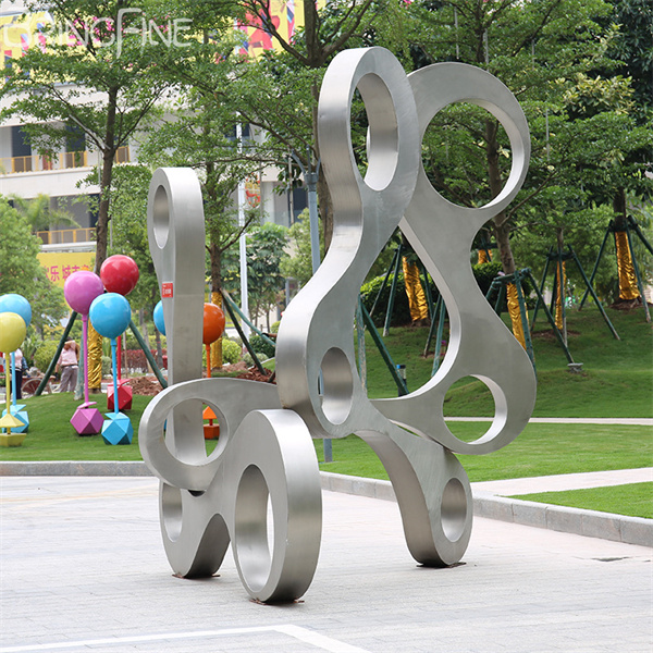 Stainless steel abstract sculpture