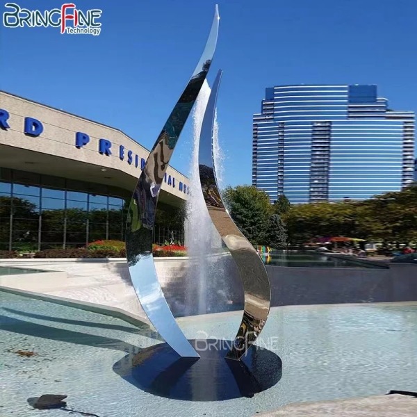 Stainless Steel Water Fountain Sculpture