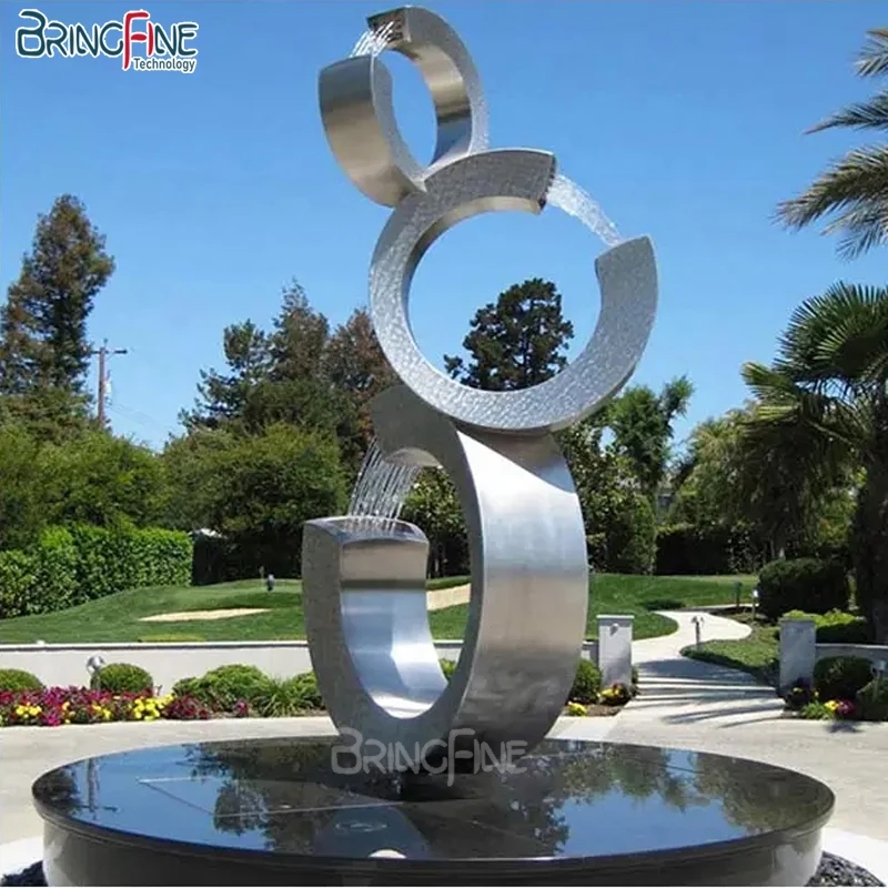 Stainless Steel Water Fountain Sculpture