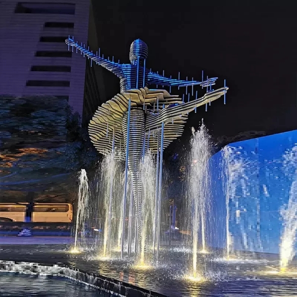 Stainless Steel Water Fountain Sculpture