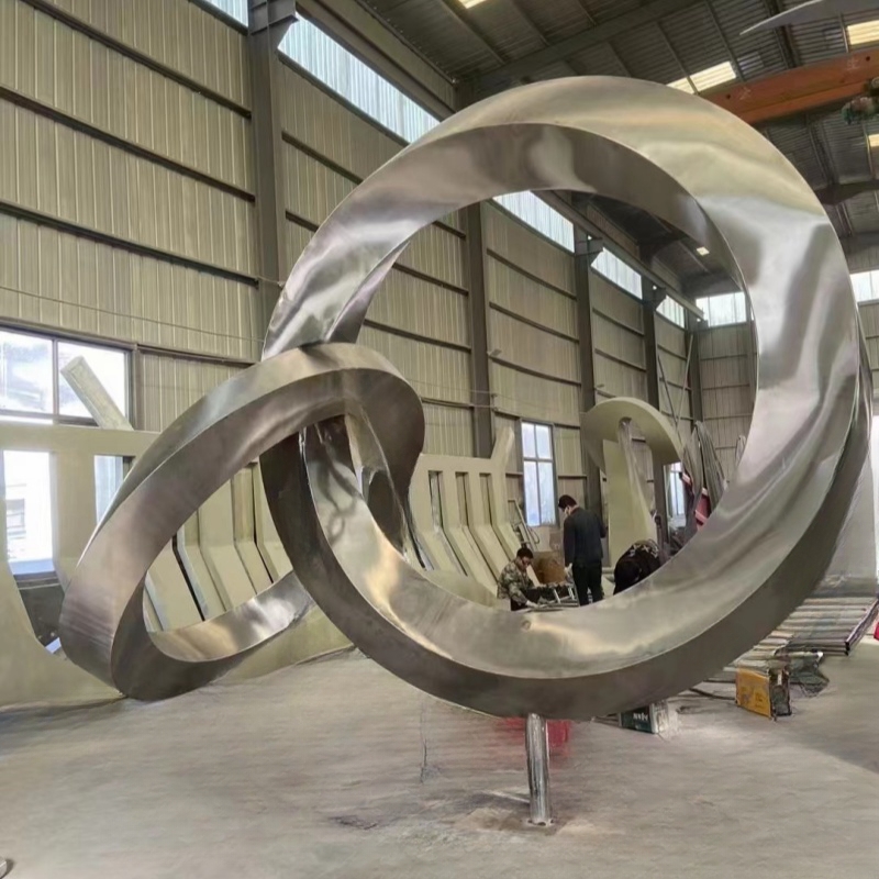 Stainless Steel Mobius Ring Sculpture