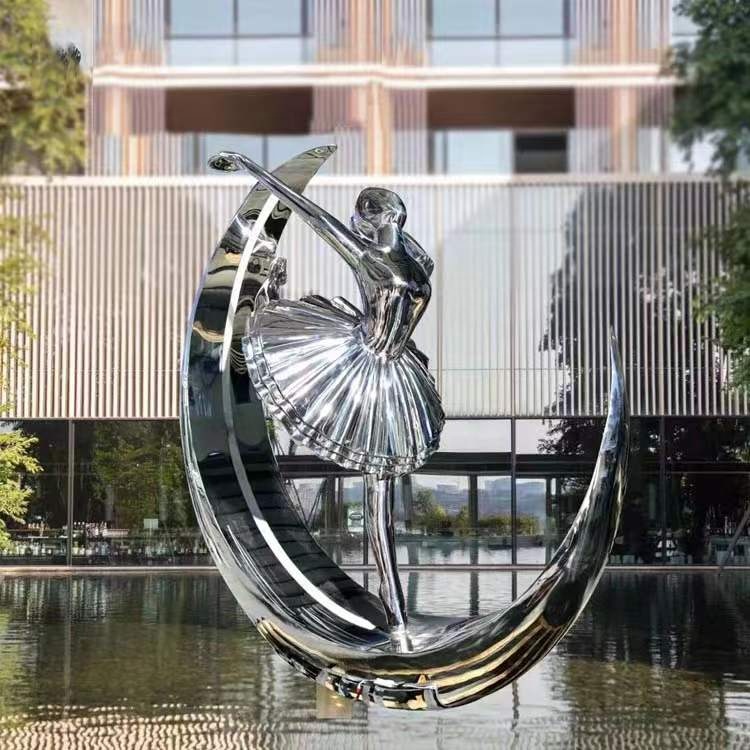 Stainless Steel Moon Sculpture