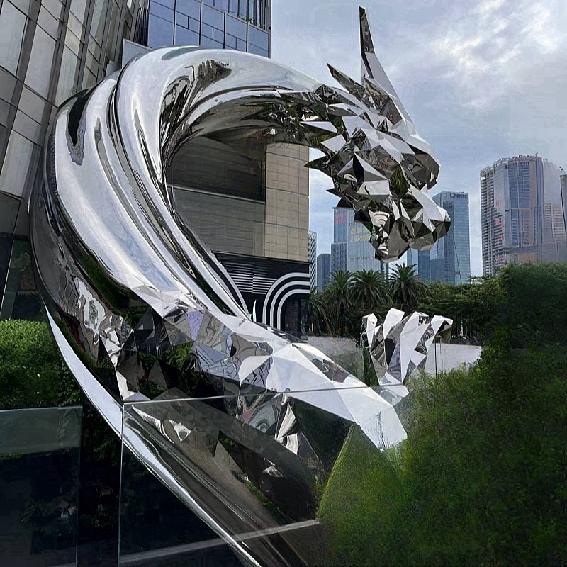 Stainless Steel Dragon Sculpture