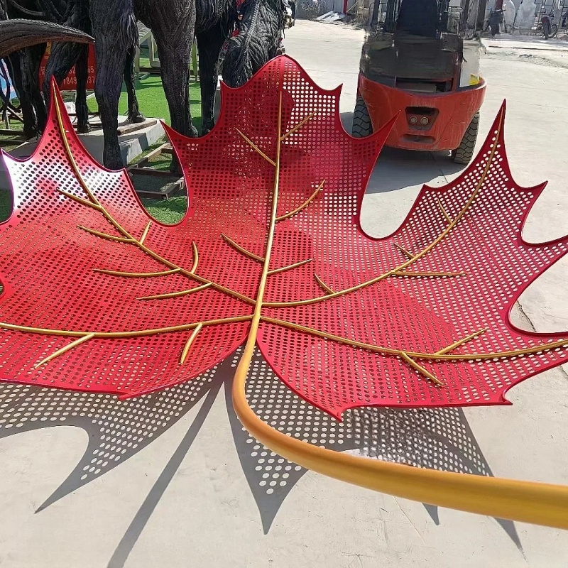 Hollow Stainless Steel Leaf Sculpture