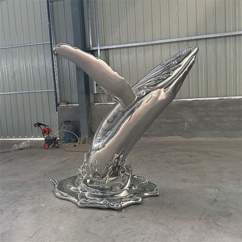 Stainless Steel Shark Sculpture