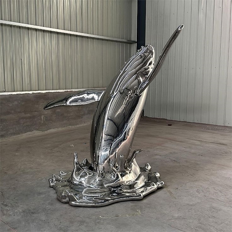 Stainless Steel Shark Sculpture