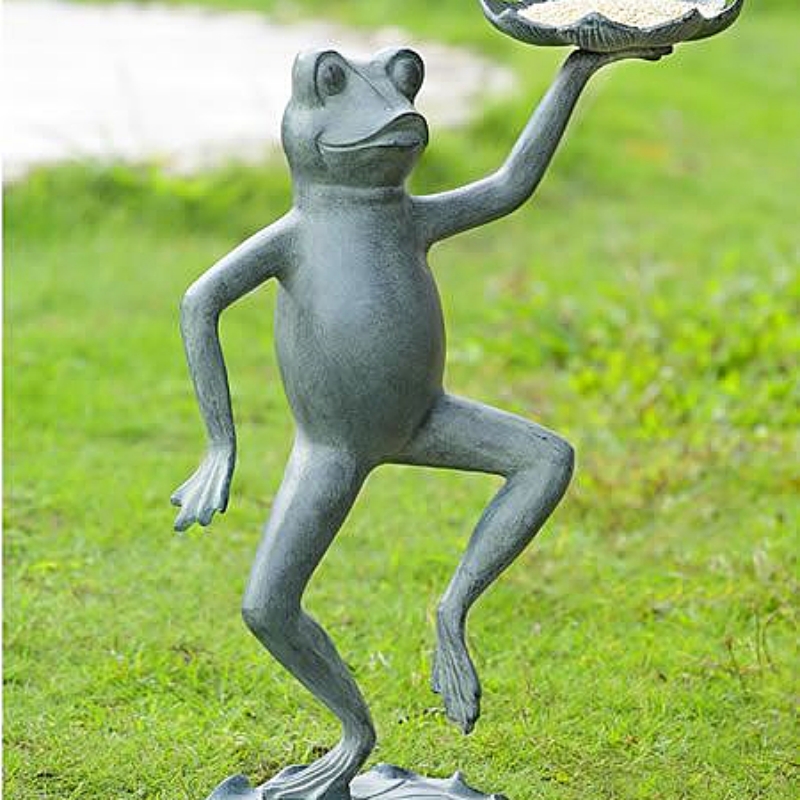 Bronze Frog Sculpture