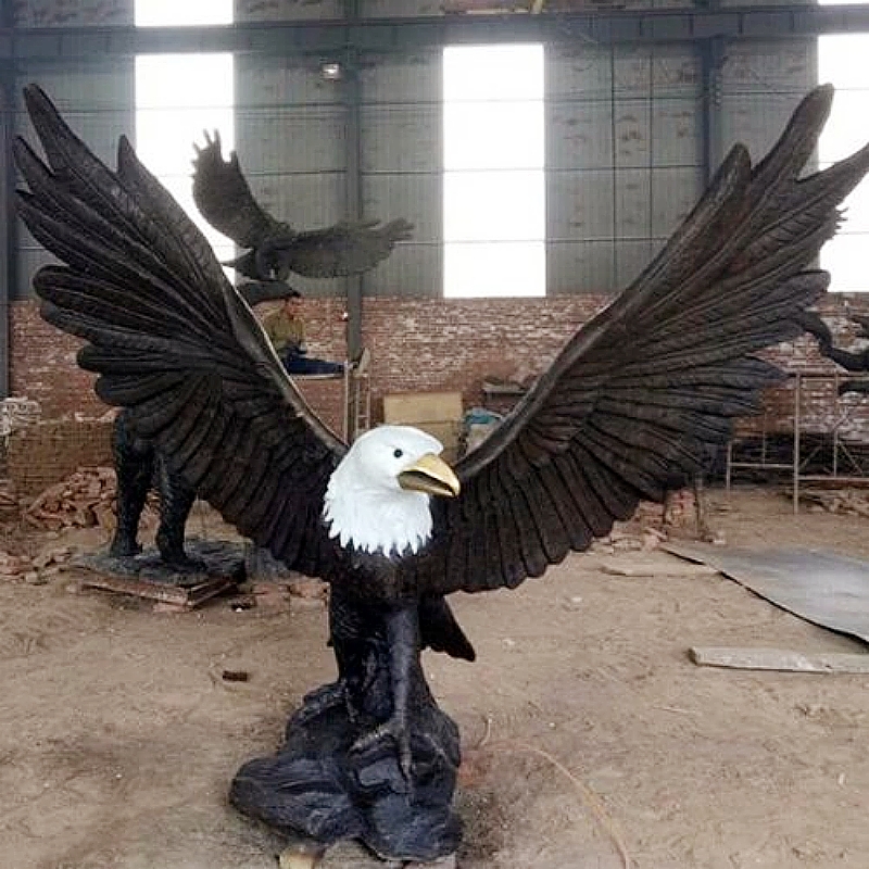 Bronze Eagle Sculpture