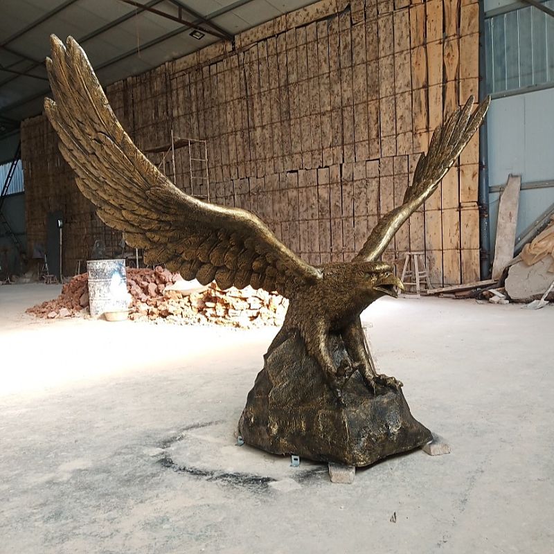 Bronze Eagle Sculpture