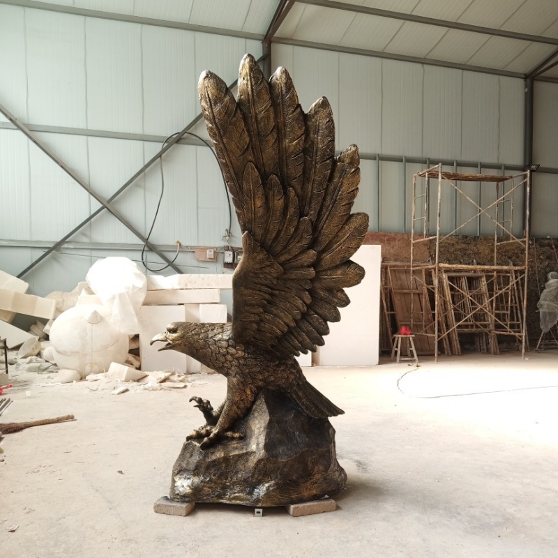 Bronze Eagle Sculpture