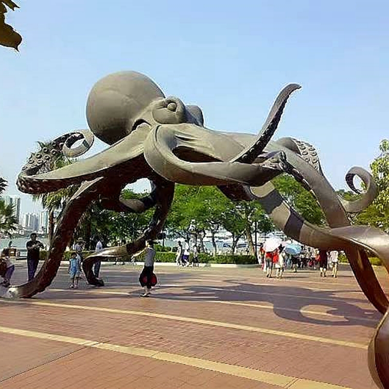 Bronze Octopus Sculpture