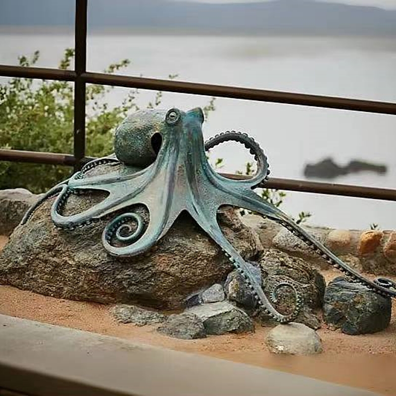 Bronze Octopus Sculpture