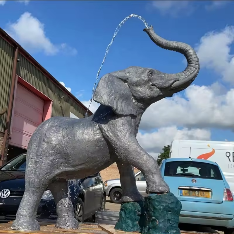 Bronze Elephant Water Fountain