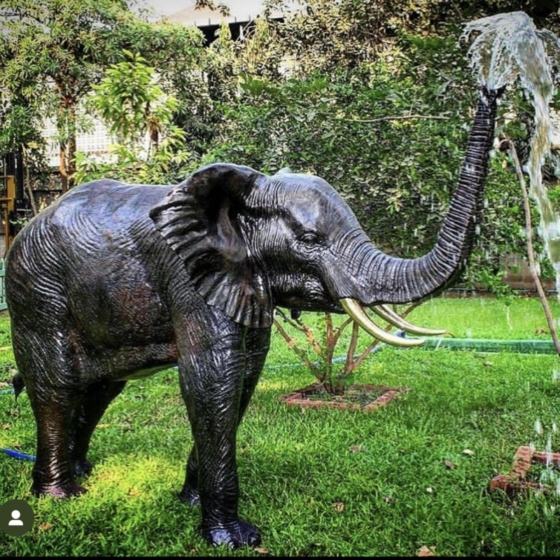 Bronze Elephant Water Fountain