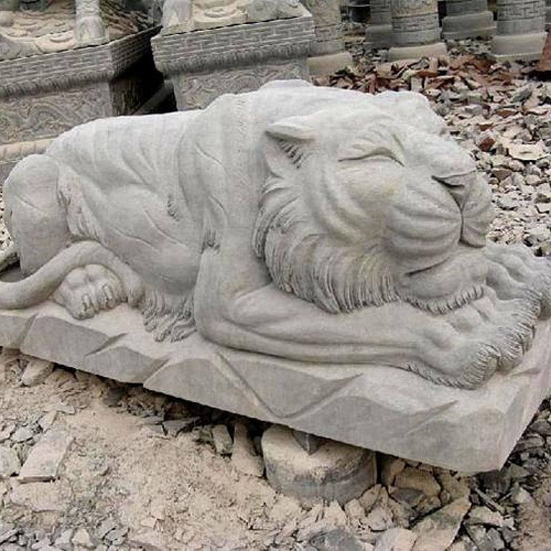  Outdoor Giant White Stone Granite Marble Tiger Statue Sculpture