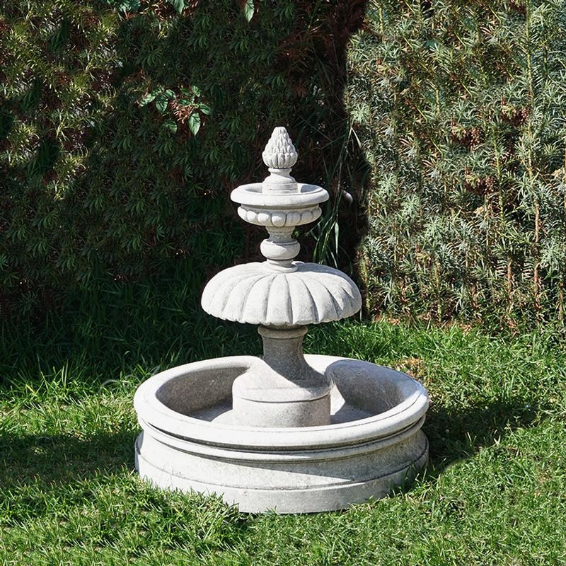 Garden Decoration Hand Carved Stone Marble Antique French Fountain