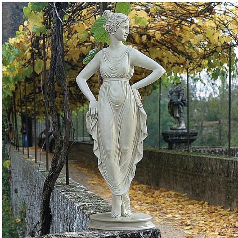 Modern Art Beautiful Life Size Stone Carving Natural Marble Dancing Girl Statue