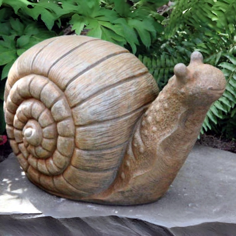 Outdoor Decoration Large Stone Carving White Marble Statue Custom Snail