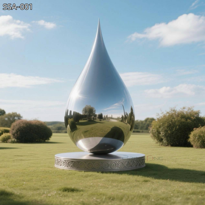Stainless Steel Water Drop Statue