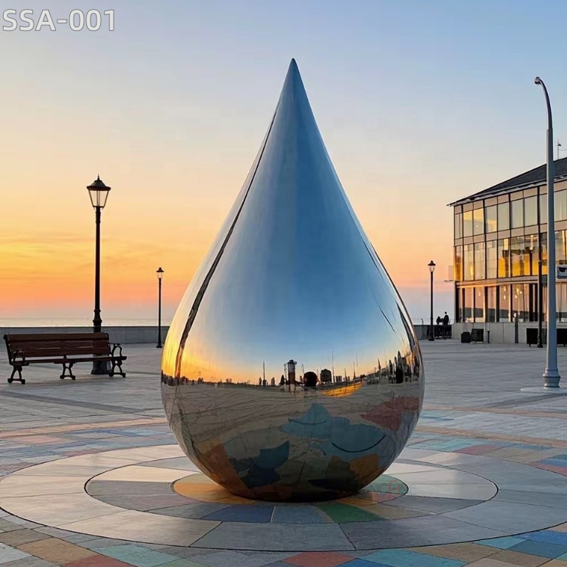 Stainless Steel Water Drop Statue