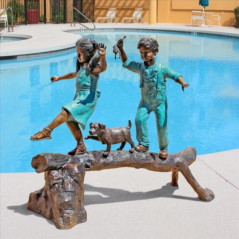 Life Size Bronze Children Statue