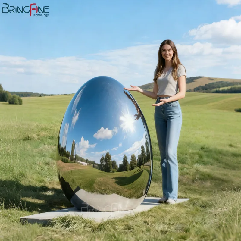 Stainless Steel Egg Sculpture