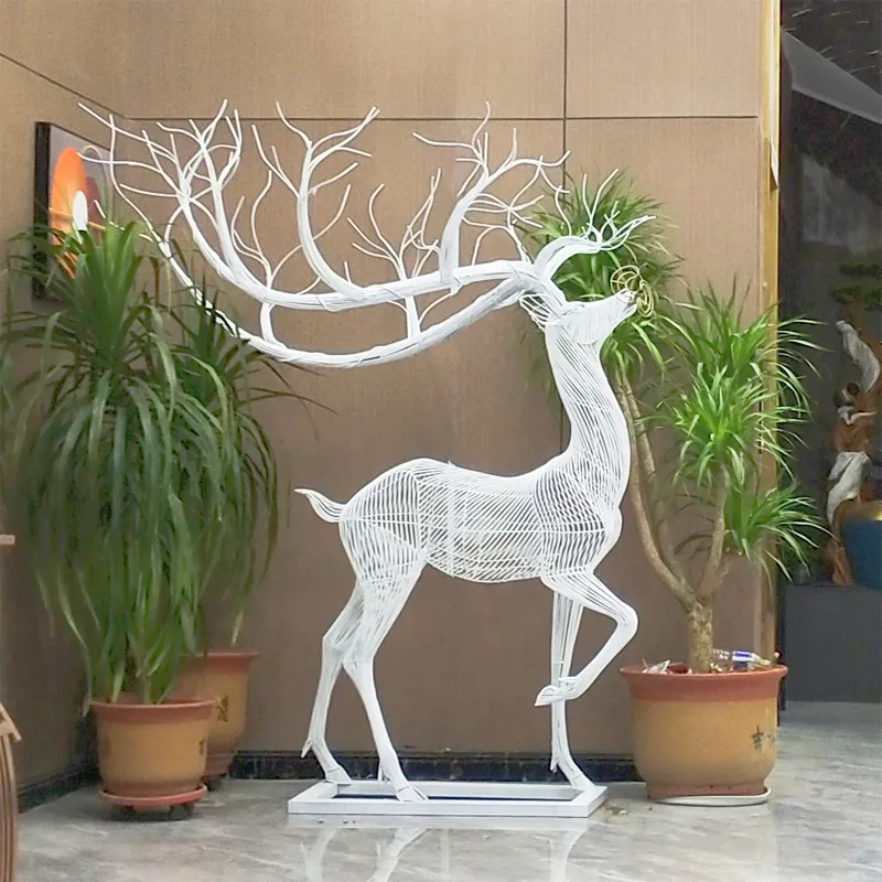 Wire Deer Sculpture