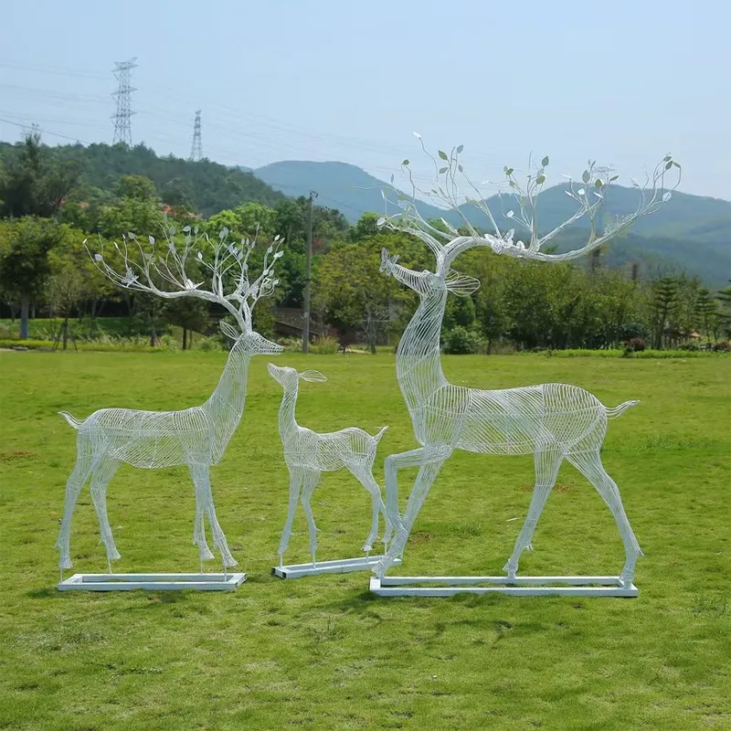 Wire Deer Sculpture