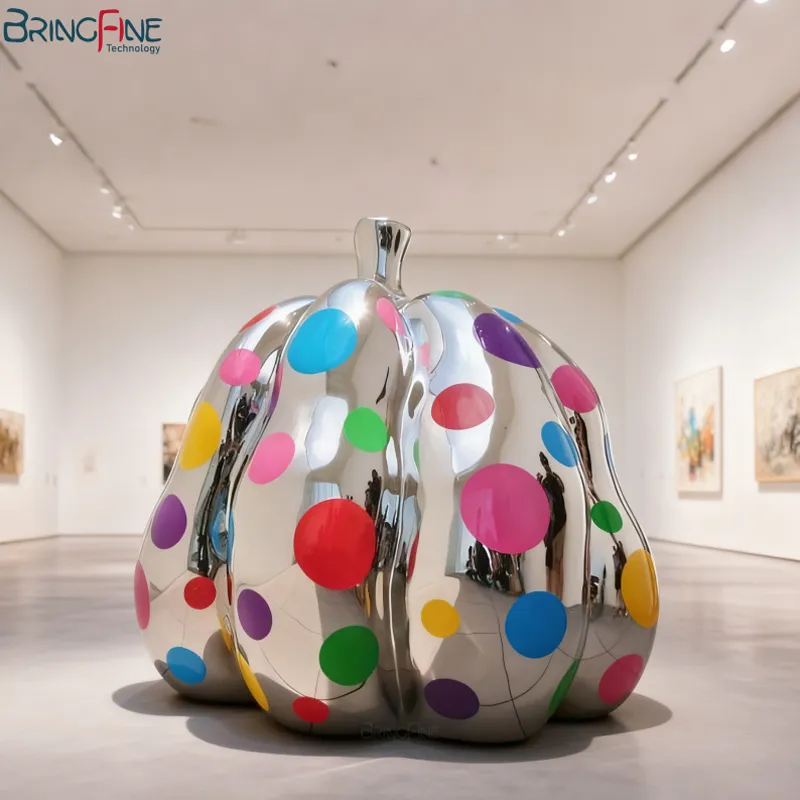 Stainless Steel Pumpkin Sculpture