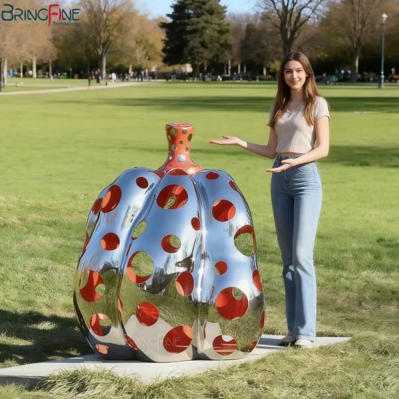 Stainless Steel Pumpkin Sculpture