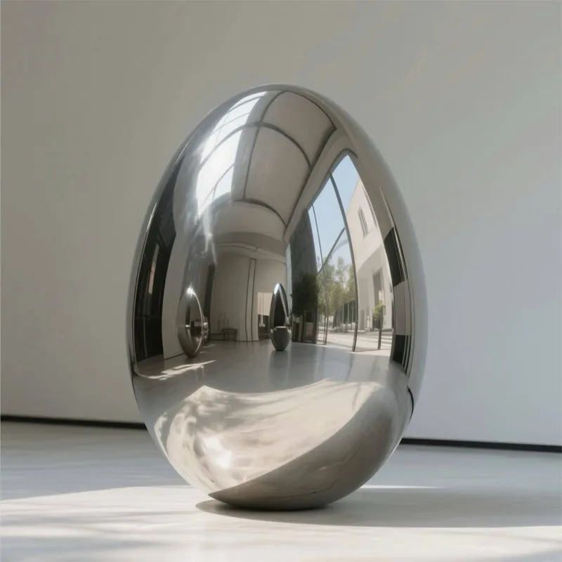 Stainless Steel Egg Sculpture