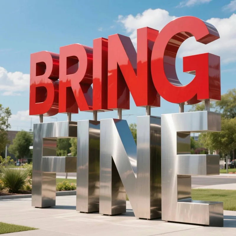 Stainless Steel Letter Sculpture
