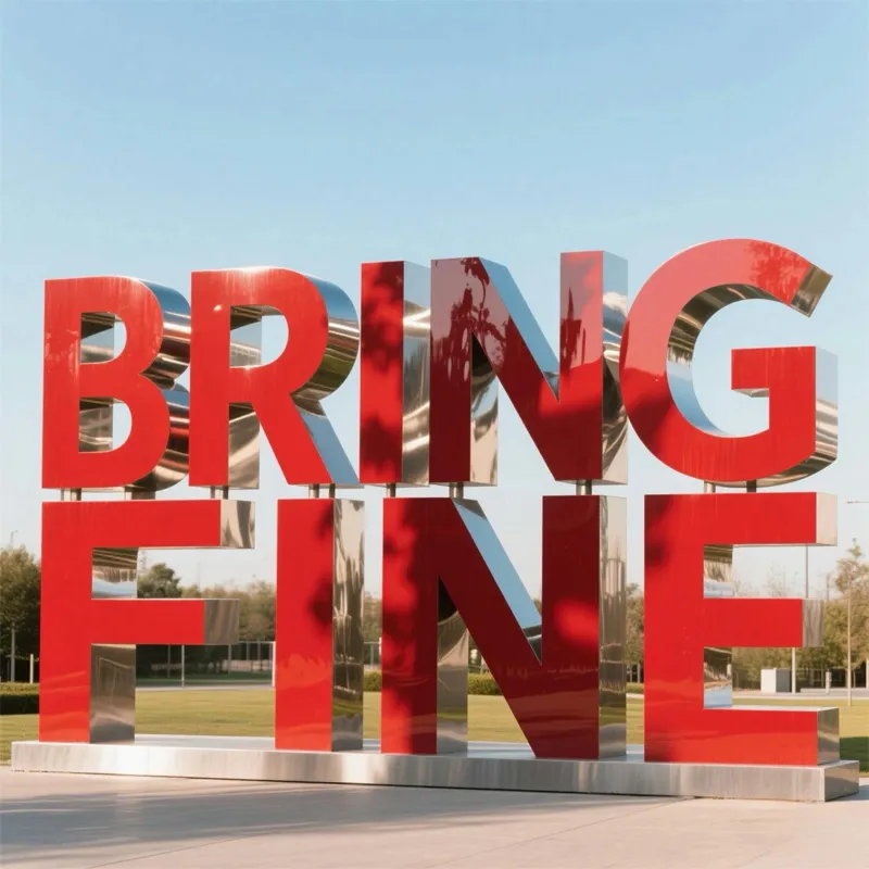 Stainless Steel Letter Sculpture