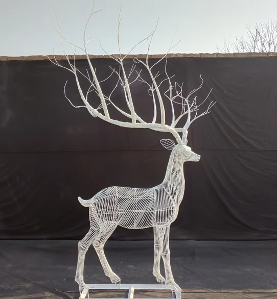 Wire Deer Sculpture