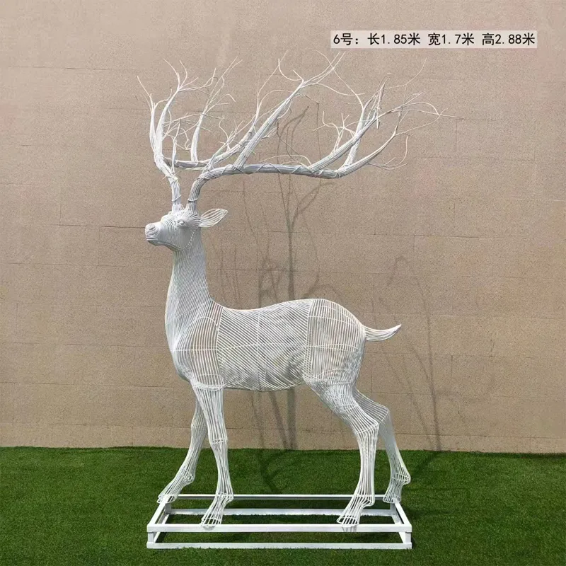 Wire Deer Sculpture
