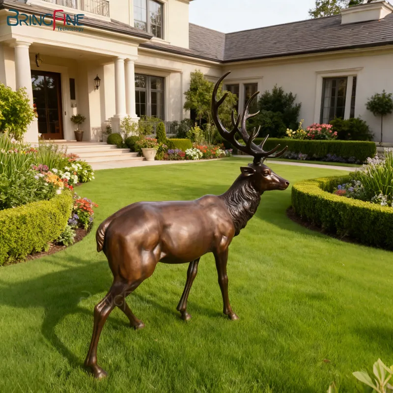 Life Size Bronze Deer Statue